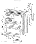 FRESH FOOD DOOR Diagram and Parts List for CTT21GAXBRAA  Hotpoint Refrigerator
