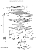 COMPARTMENT SEPARATOR PARTS Diagram and Parts List for CTT21GAXBRAA  Hotpoint Refrigerator