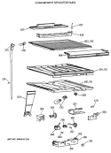 COMPARTMENT SEPARATOR PARTS Diagram and Parts List for CTX18CAXCLWH  Hotpoint Refrigerator