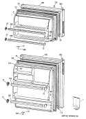 Section Diagram and Parts List for CTX18LYYBRWH  Hotpoint Refrigerator