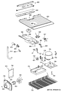 Section Diagram and Parts List for CTX18LYYBRWH  Hotpoint Refrigerator