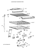 COMPARTMENT SEPARATOR PARTS Diagram and Parts List for CTX18BAXERAD  Hotpoint Refrigerator