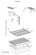SHELF PARTS Diagram and Parts List for CTX18CAXERAD  Hotpoint Refrigerator