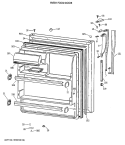 FRESH FOOD DOOR Diagram and Parts List for CTX18CAXARWH  Hotpoint Refrigerator
