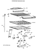 COMPARTMENT SEPARATOR PARTS Diagram and Parts List for CTX21EAXARWH  Hotpoint Refrigerator