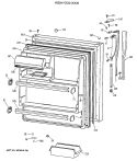 FRESH FOOD DOOR Diagram and Parts List for CTX18GAXARWW  Hotpoint Refrigerator