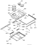 Section Diagram and Parts List for L3B360GL0BG  General Electric Range