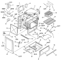 Section Diagram and Parts List for L3B360GL0BG  General Electric Range