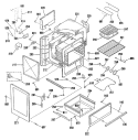 Section Diagram and Parts List for L3B355GL0  General Electric Range