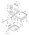 Section Diagram and Parts List for L3B360GL1  General Electric Range