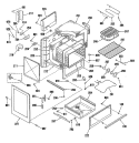 Section Diagram and Parts List for L3B360GL1  General Electric Range