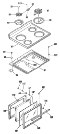 Section Diagram and Parts List for L3B115GL1  General Electric Range