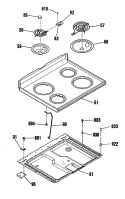 Section Diagram and Parts List for L3B130GL1  General Electric Range