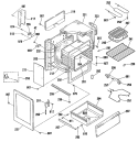 Section Diagram and Parts List for LEB316GR1WH  General Electric Range