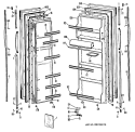 Section Diagram and Parts List for MSX20GRAWH  General Electric Refrigerator