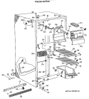 FREEZER SECTION Diagram and Parts List for MSX20GRAWH  General Electric Refrigerator