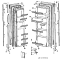 Section Diagram and Parts List for MSX22GRAAD  General Electric Refrigerator