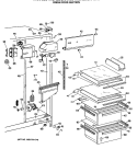 FRESH FOOD SECTION Diagram and Parts List for MSX22GRAAD  General Electric Refrigerator