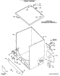 CABINET ASSEMBLY Diagram and Parts List for DRL2655RALWW  General Electric Dryer