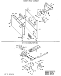 CABINET FRONT ASSEMBLY Diagram and Parts List for DRL2655RALWW  General Electric Dryer