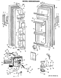 Section Diagram and Parts List for MSE22DRAWH  General Electric Refrigerator