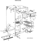 FREEZER SECTION Diagram and Parts List for MSE20GRAWH  General Electric Refrigerator