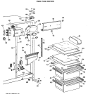 FRESH FOOD SECTION Diagram and Parts List for MSE20GRAWH  General Electric Refrigerator