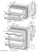 Section Diagram and Parts List for MTX21GRBRAD  General Electric Refrigerator