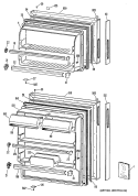 Section Diagram and Parts List for MTXY14EPKRHA  General Electric Refrigerator
