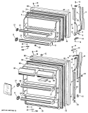 Section Diagram and Parts List for MTX21EPJRWH  General Electric Refrigerator