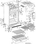 Section Diagram and Parts List for MTXY16EPKRHA  General Electric Refrigerator