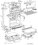 Section Diagram and Parts List for MTE18GRERWH  General Electric Refrigerator