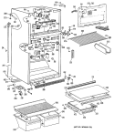 Section Diagram and Parts List for MTX24GRERWH  General Electric Refrigerator