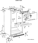 CABINET PARTS Diagram and Parts List for MTX18EASERAD  General Electric Refrigerator
