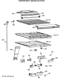 COMPARTMENT SEPARATOR PARTS Diagram and Parts List for MTX18EASERAD  General Electric Refrigerator