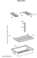 SHELF PARTS Diagram and Parts List for MTX18LASERWH  General Electric Refrigerator