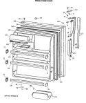 FRESH FOOD DOOR Diagram and Parts List for MTX21GASNRWW  General Electric Refrigerator