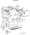 CABINET PARTS Diagram and Parts List for MTX21GASNRWW  General Electric Refrigerator