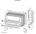 FREEZER DOOR Diagram and Parts List for MTX24GASJRWH  General Electric Refrigerator