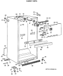 CABINET PARTS Diagram and Parts List for MTX24GASJRWH  General Electric Refrigerator