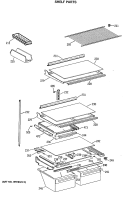 SHELF PARTS Diagram and Parts List for MTX24GASJRWH  General Electric Refrigerator