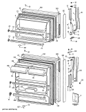 Section Diagram and Parts List for MTE14EASDRWH  General Electric Refrigerator