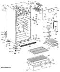Section Diagram and Parts List for MTE14EASDRWH  General Electric Refrigerator
