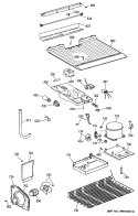 Section Diagram and Parts List for MTE14EASDRWH  General Electric Refrigerator