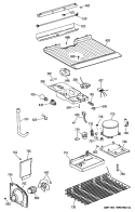 Section Diagram and Parts List for MTE16EASDRWH  General Electric Refrigerator