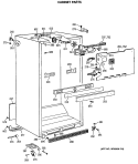 CABINET PARTS Diagram and Parts List for MTH21GASNRAD  General Electric Refrigerator