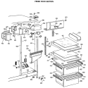 FRESH FOOD SECTION Diagram and Parts List for MSG22GASBAD  General Electric Refrigerator