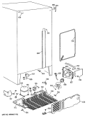 Section Diagram and Parts List for MSG22GASBAD  General Electric Refrigerator