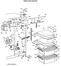 FRESH FOOD SECTION Diagram and Parts List for MSG24GRSBWH  General Electric Refrigerator