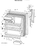 FRESH FOOD DOOR Diagram and Parts List for MTX24GASKRWH  General Electric Refrigerator